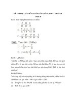 ĐỀ THI HỌC KÌ 2 MÔN TOÁN LỚP 6 NĂM 2014