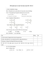 Đề thi giữa học kì 2 môn Toán lớp 6 năm 2014 Đề số 1