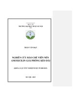 Nghiên cứu bào chế viên nén amoxicilin giải phóng kéo dài