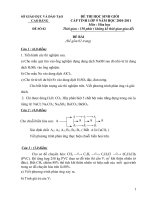 Đề thi học sinh giỏi môn Hóa học lớp 9 cấp huyện số 5