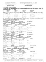 Đề thi thử đại học môn Tiếng Anh (5)