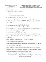 Đề thi giáo viên dạy giỏi tỉnh Hòa Bình năm 2013 môn Toán