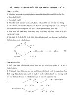 ĐỀ THI HỌC SINH GIỎI MÔN HÓA HỌC LỚP 9 CHỌN LỌC - SỐ 20
