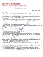 Đề thi tuyển sinh vào lớp 10 chuyên Hóa số 20