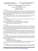 Đề thi tuyển sinh vào lớp 10 chuyên Hóa số 23