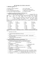 ĐỀ THI HỌC KỲ II TIẾNG ANH 8 SỐ 5