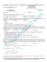 Đề thi thử THPT quốc gia môn Hóa học số 12