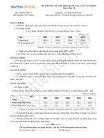 Đề THI THỬ THPT Quốc gia Tháng 03 - 2015 môn Địa Lý (Đợt 6)