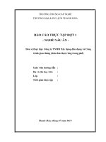 báo cáo thực tập đợt 1 nghề nấu ăn tại công ty TNHH xây dựng dân dụng và công trình giao thông (khu ẩm thực rừng trong phố)