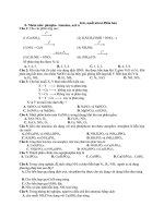 Đề thi trắc nghiệm phần nito photpho