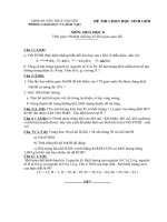 Đề thi chọn học sinh giỏi môn Hóa học lớp 8 số 18