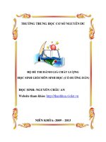 Bộ đề thi chọn học sinh giỏi môn sinh học lớp 9