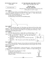 Đề thi học sinh giỏi môn vật lý lớp 10 (100)