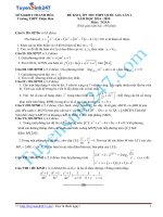 Đề thi thử THPT môn Toán 2015 số 34