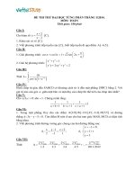 Đề THI THỬ TỪNG PHẦN Tháng 1 môn Toán