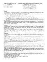 Đề thi học sinh giỏi lớp 10 THPT tỉnh Hà Tĩnh năm học 2012 - 2013 môn Hóa học - Có đáp án