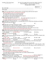 Đề thi thử tốt nghiệp THPT môn Sinh học (7)