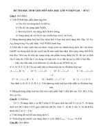 ĐỀ THI HỌC SINH GIỎI MÔN HÓA HỌC LỚP 9 CHỌN LỌC - SỐ 11