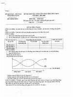 Đề thi học sinh giỏi tỉnh Kiên Giang môn Sinh Học năm học 2007 - 2008(có đáp án)