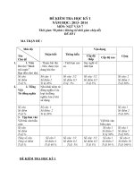 Đề kiểm tra cuối kì 1 môn Ngữ văn 7 số 4