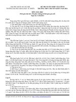 Đề thi tuyển sinh vào lớp 10 chuyên Hóa số 16