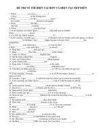 ĐỀ THI VỀ  thì hiện tại đơn và hiện  tại tiếp diễn