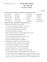 Đề thi thử đại học môn Tiếng Anh (6)