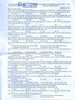 ĐỀ THI THỬ KHTN NĂM 2015