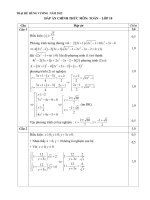 ĐÁP ÁN ĐỀ THI CHÍNH THỨC TRẠI HÈ HÙNG VƯƠNG LẦN THỨ VIII MÔN TOÁN LỚP 10