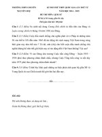 Đề thi thử đại học môn Sử (8)