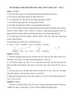 ĐỀ THI HỌC SINH GIỎI MÔN HÓA HỌC LỚP 9 CHỌN LỌC - SỐ 21