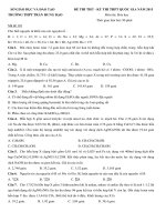 thpt trần hưng đạo đề thi thử hóa học thpt quốc gia mã 101