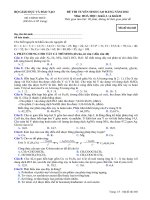 Đề thi cao đẳng môn Hóa 3 lớp 12