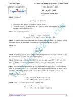 Đề thi thử THPT môn Toán 2015 số 9