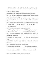 Đề thi học kì 2 lớp 6 môn vật lý năm 2014