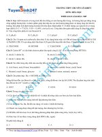 Đề thi thử THPT quốc gia môn Hóa học số 39