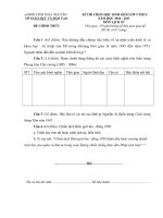 Đề thi học sinh giỏi Lịch sử lớp 9 chọn lọc số 34