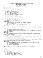 Đề thi học sinh giỏi Hóa học lớp 8 - Đề số 7