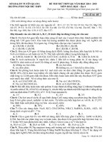 TRƯỜNG PTDT NỘI TRÚ tuyên quang - đề thi thử hóa học lần 4