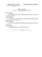 Đề thi học sinh giỏi Lịch sử lớp 8 số 24