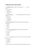 Tiếng anh lớp 11 đề thi số 6