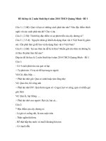 Đề thi học kì 2 môn sinh lớp 6 năm 2014 THCS Quảng Minh