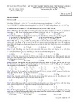 Đề thi tốt nghiệp THPT môn Vật Lí hệ Phổ thông 2012