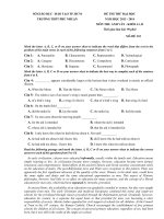 Đề thi thử đại học môn Tiếng Anh (19)