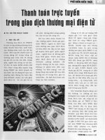 Thanh toán trực tuyến trong giao dịch thương mại điện tử