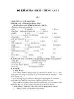 đề kiểm tra học kì 2, tiếng anh 6, đề số 3