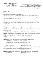 TRƯỜNG HÀ NỘI - AMSTERDAM đề và đáp án thi thử quốc gia lần 2 môn hóa