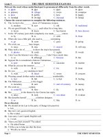 đề ôn luyện anh văn lớp 9, đề  14