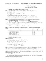 ĐỀ KIỂM TRA CHẤT LƯỢNG HỌC KÌ II MÔN TOÁN 6