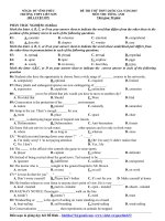 Đề thi thử đại học môn Tiếng Anh (5)